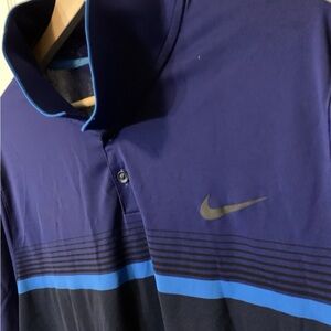 Nike golf Men's Sz 2XL Navy and Black Polo‎ Shirt